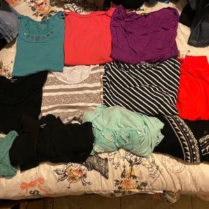 SIZE MEDIUM WOMEN'S HUGE 11 PIECE BUNDLE TOPS DRESS JUMPER CARDIGAN LOT995